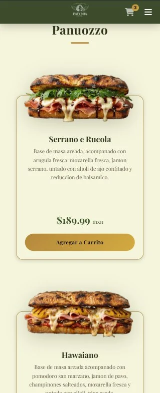 Paty Mia Menú móvil